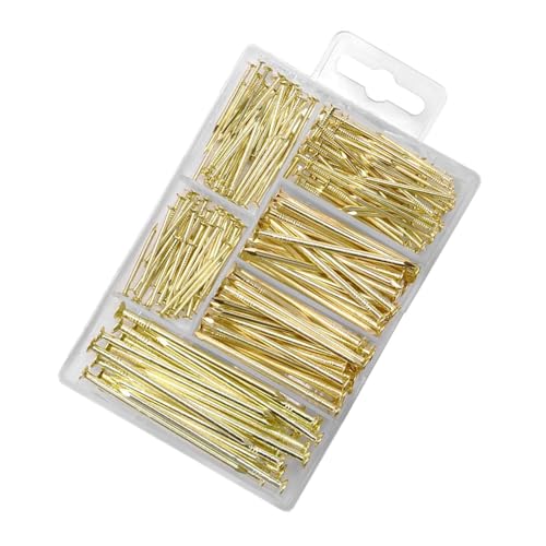 RGYBAO 350Pcs Hardware Nails Assortment Set Picture Hanging Nails Iron Wall Nails with Box for Hanging Picture Craft Projects