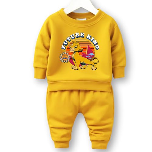 Image of Minicult Kids Cotton Co-ords Full Sleeve Sweatshirt and Pant Set with Character Print