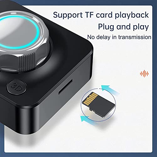 TFUFR Récepteur Bluetooth 5.0, Adaptateur Bluetooth Récepteur Audio sans Fil de Voiture avec Câble RCA AUX 3,5 mm pour Les Enceintes Câblées,Les Vieilles Voitures,Système Stéréo à Domicile