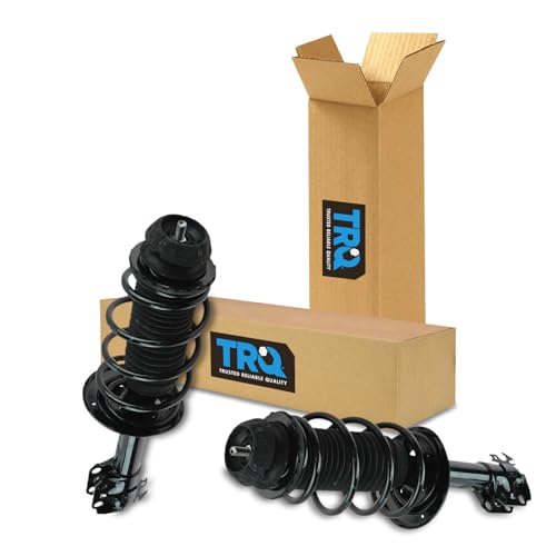 Image of TRQ Front Driver and Passenger Side Strut and Spring Assembly Set Loaded Compatible with 07-12 Toyota Yaris