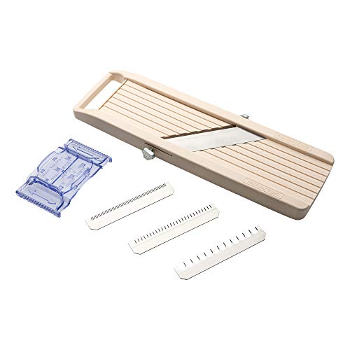 Benriner BN-1 Gemüsehobel, Kunststoff, Weiß/Eierschalenfarben, 31.1 x 8.9 x 3.2 cm, Elfenbeinfarben