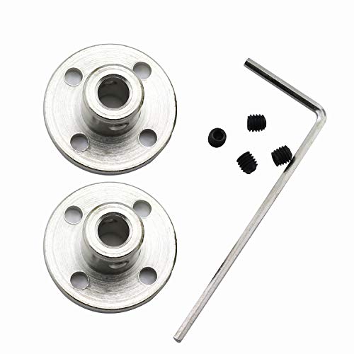 Magic&shell 2-Pack 5mm Flange Shaft Coupling High Hardness Metal Axis Bearing Fittings DIY Model Accessory Rigid Flange Guide Shaft Coupler Motor Connector