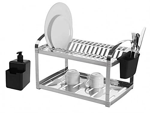 Escorredor de Pratos Inox com Dispenser Suprema - Brinox
