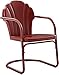 Crosley Furniture CO1029-RE Tulip Retro Outdoor Metal 2-Piece Armchair Set, Dark Red Satin