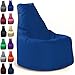 SITZBAG Sitzsack Sessel XL - XXL für Kinder und Erwachsene - In & Outdoor Sitzsäcke Kissen Sofa Hocker Sitzkissen Bodenkissen (XXL - 80cm Durchmesser, Blau)