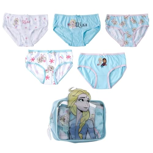 Pack Braguitas Neceser Frozen   Ropa Interior Niña Algodón Suave y Transpirable, Braguitas Disney Ajustables y Cómodas, 2 3 Años