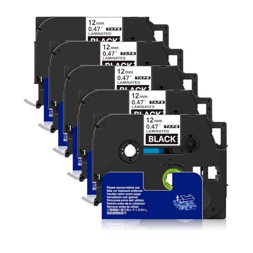 Sluxjet ݊ s[^b` e[v 12mm n TZe-335 Tz-335 ev uU[H s[^b`L[u P-touch ėp e[vJ[gbW 8m P^b` @Ή PT-P710BT PT-2500PC 5Z