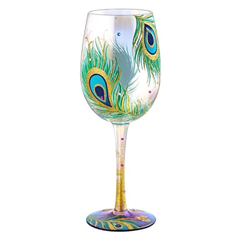 NymphFable Hand Painted Iridescent Wine Glass Cover