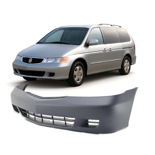 Image of Compatible with Honda Odyssey 1999-2004 Front Bumper Cover | Primed, With Fog Light Holes, EX LX EX-L Cargo Van, Ready to Paint, OEM 04711S0XA90ZZ, HO1000183