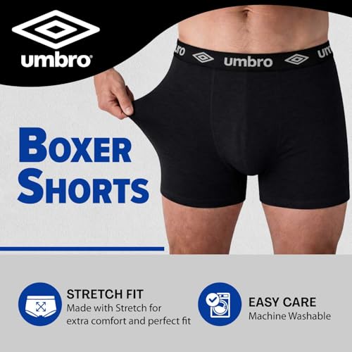 Umbro calzoncillos tipo bóxer ajustados para hombre de algodón pack de 4 3