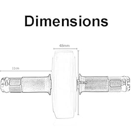 BIAJEK Abdominal Muscle Wheel – Home Abdominal Exercise Equipment core Muscle Sports Equipment with Wider Ab Wheel and Knee Pads (Color : White-Dinosaur Doodle4)