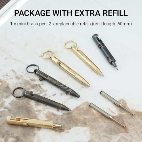 Stylo bille compact en métal de voyage pour notes rapides sur porte-clés - 3