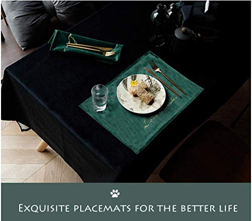 Set de table tissu rectangulaire 43x31 cm antidérapant lavable - 8