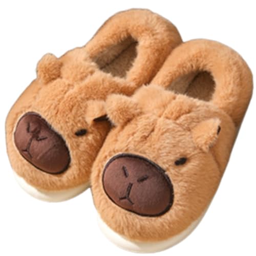 Cute Capybara Slippers for Women Capybara Cute Plush Cozy Warm Slippers Soft Cozy Fuzzy Couple Slippers - Main Image