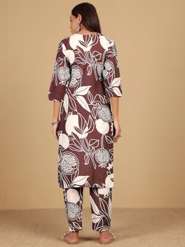 Image of Varanga Women-Gota Detailed Ethnic Floral Printed Kaftan & Trouser