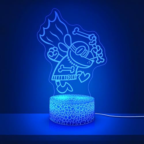 Image of Officially Licensed Dog Man Night Light - The Bark Knight LED Glow Light with Removable 7 Colors Base, Kids Bedroom Decor Bedside Lamp, Night Light for Kids, Christmas Birthday Gifts for Boys & Girls