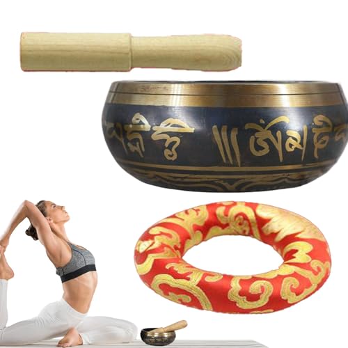 Bol chantant tibétain martelé main au son pur pour studio de yoga