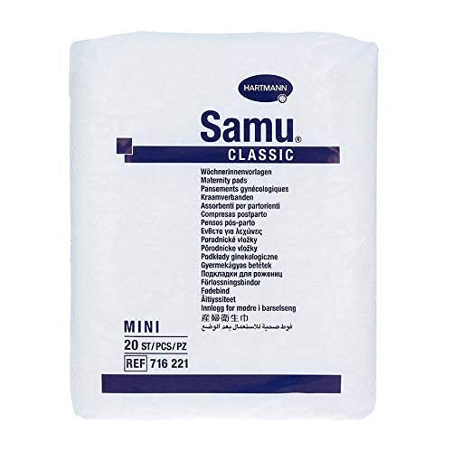 Hartmann Samu Classic Mini - Compresas postparto, 20 unidades