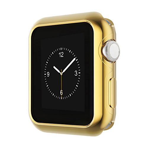 Apple Watch Series 2 Case 42mm HOCO iWatch Protective Bumper Case TPU Ultra-Thin Scratch-resistant Flexible Slim Lightweight Cover (Gold)