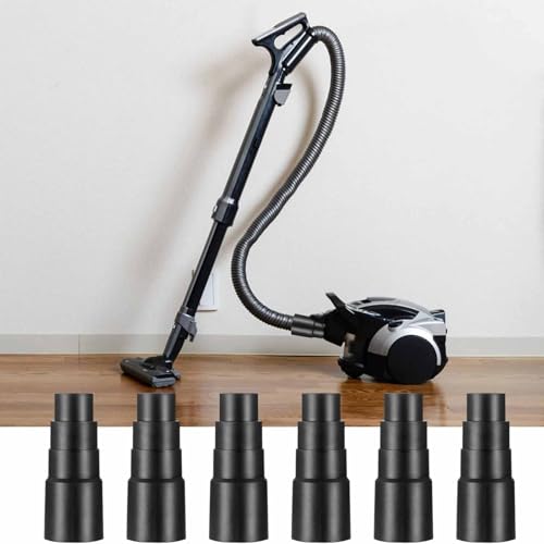 8 Stück Staubsauger Adapter für Schlauch Düse Robuster PVC Gummi Aufsatz Schwarz Perfekt für Absaugschlauch Zyklonabscheider