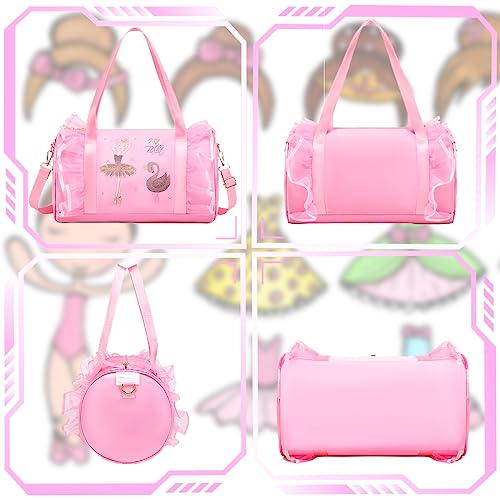 Image of Dorlubel Cute Toddler Ballet Dance Bag for little Girl Tutu Dress Bag with Key Chain