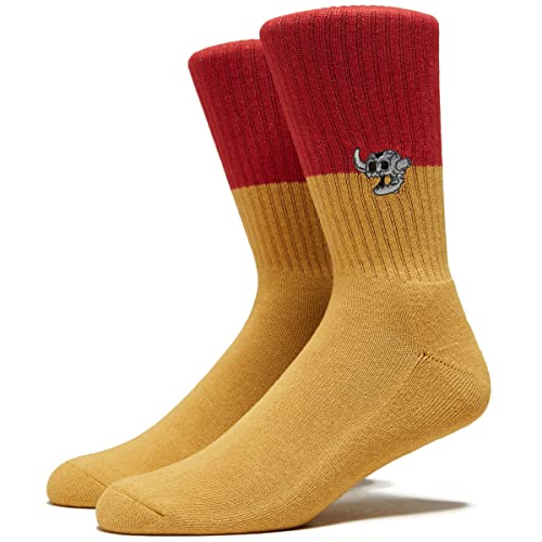 Skateboard Socks for Kids: Dead Monster Split Maroon Crew