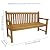 Sunnydaze 2-Person Outdoor Bench for Front Porch or Park - Wooden Teak Patio Garden Bench with Backrest - 675 lb Weight Capacity - 60"