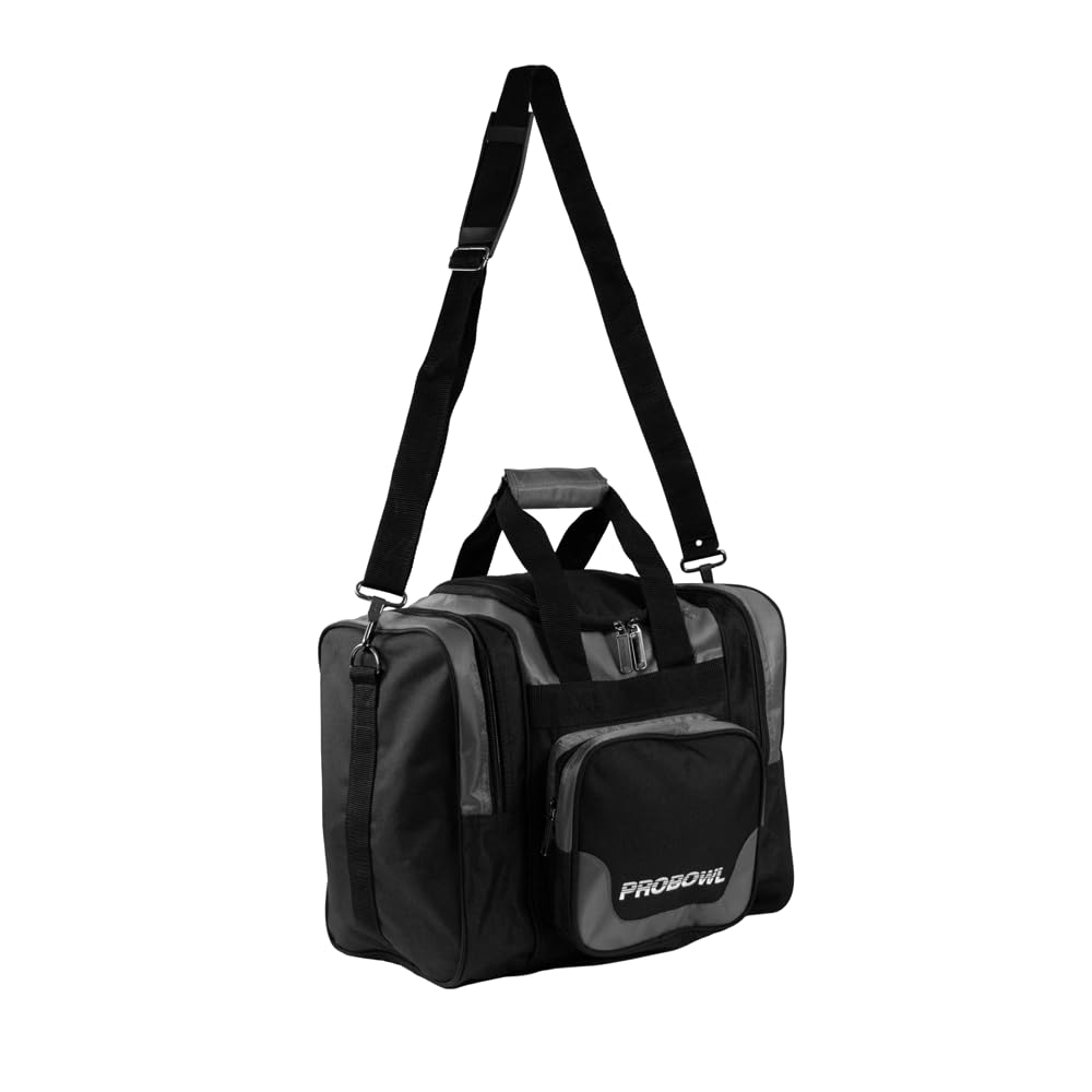 Sac Bowlingball Pro Bowl Single Tote Sac de bowling 1 balle avec compartiment à chaussures Portable avec compartiments pour accessoires Intérieur rembourré Sac de bowling léger avec