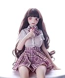 Junying/MOZU Lingnai 1/5 Female Seamless Action Figures Full Silicone Material, Jydoll 60cm Flexible Female Figure Dolls for Cosplay/Photography/Arts (Wig)