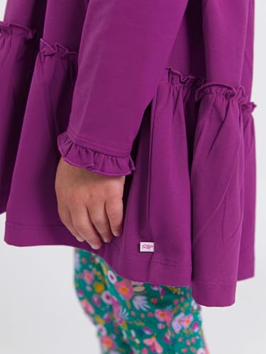 Image of RuffleButts Baby /Toddler Girls Long Sleeve High Low Flowy Ruffle Tunic Top