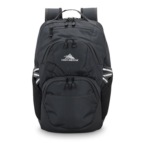 Image of High Sierra Swoop SG Backpack, Travel or Work Laptop Bookbag with Drop Protection Pocket, and Tablet Sleeve, One Size, Mercury