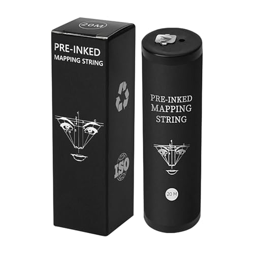 mapeado de cejas – Cordón preentintado para maquillaje permanente | Herramienta portátil de tinta negra 20 M para localizar puntos en la vida cotidiana, viaje