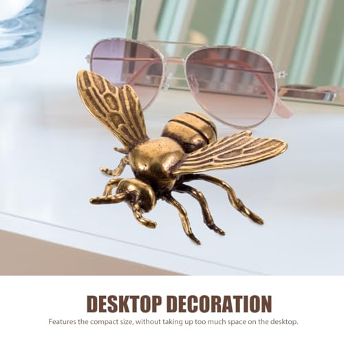 Figuras Decorativas en Latón Abeja y Mantis Doradas miniatura 7