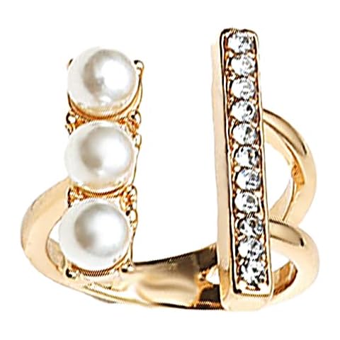 Hebelee Vintage CZ Pearl Band Ring Cover
