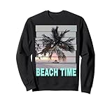 Beach time vintage spiaggia palma mare tramonto