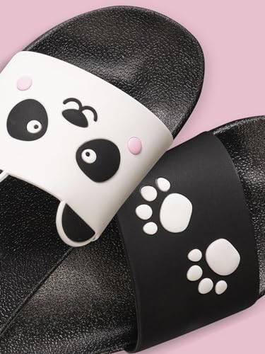 Dedoles Badeschuhe & Hausschuhe viele lustige Designs Bücher Kaffee Katze Party Pizza Dackel Fuchs Panda Delfin Geschenk, Farbe: Pandapfoten, Gr.: 31 EU