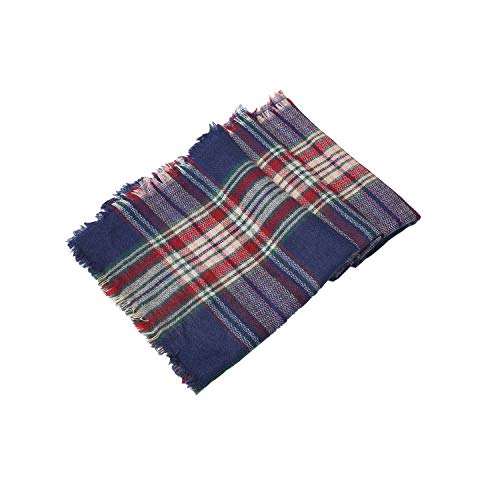 Womens Blanket Scarf Buffalo Plaid Long Warp Shawls Fashion Tartan Knit Winter Warm Lattice Scarves3