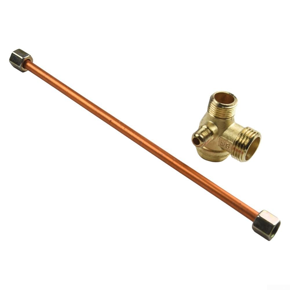 Tubo di scarico 600 mm valvola di ritegno lega di zinco 3 porte compressore d'aria