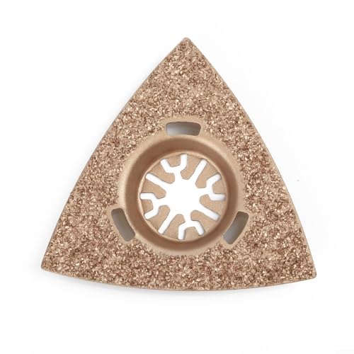 Herramienta oscilante triangular de carburo de 80 mm, accesorio para esmerilado áspero de adhesivos de azulejos, piedra, madera