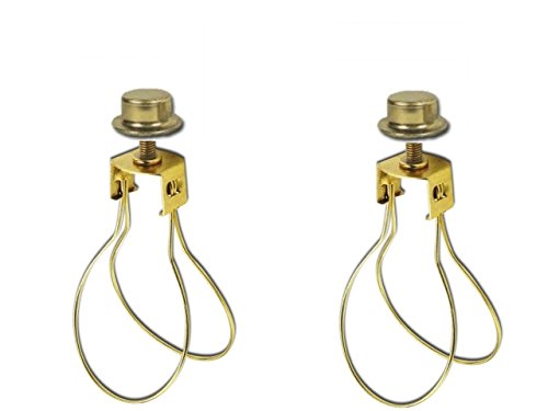 Upgradelights 2 Lamp Shade Bulb Clip Adapters (Clip On With Shade Attaching Finials) #TOP1