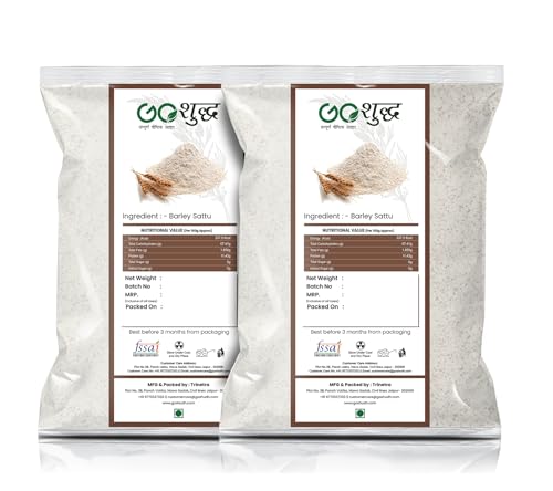Image of Goshudh Jau Sattu 2 kg (500g Each Pack of 4) |Traditional Indian Barley Sattu Powder