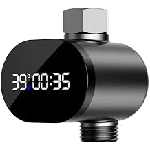 Shower Head Led Temp Display Visual Indicator For Water Heat Black Abs Build Simple Setup Tool Helping Parents Bath Temperature To Avoid Scalding For Infants And Young Children SafelyWith light
