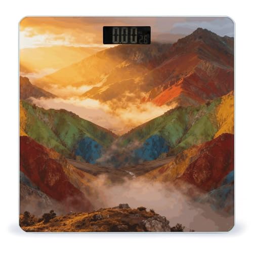 Báscula Digital de Baño Colorful Mountain con LCD miniatura 1