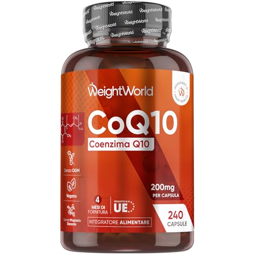 Coenzima Q10 Vegano, 200mg per Dose Giornaliera,...