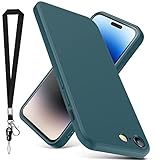 YSLBWLE for iPhone SE Case 2022/iPhone SE Case 2020/iPhone 8 Case/iPhone 7 Case, Thin Liquid Silicone Case with Lanyard,Shockproof,Slim Phone Case for iPhone SE / 7/8-Green 3-IP8g-04