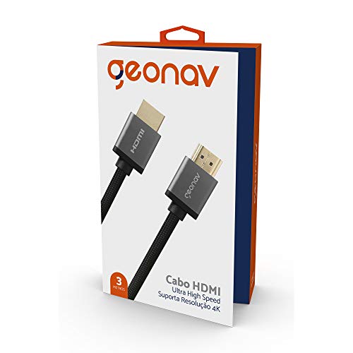 Cabo HDMI 2.0 Ultra High Speed, Suporta Resolução 4K, 3 metros, nylon trançado reforçado, HDMI2030,