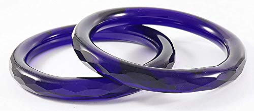 Image of ZULKA Get your traditions Glass With Diamond Pattern Glossy Finished Kada Set For Women and Girls