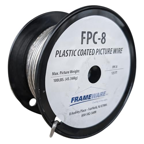 Image of Vinyl-Coated Stainless Steel Picture Framing Wire, #8 | 100lbs. | 125ft.