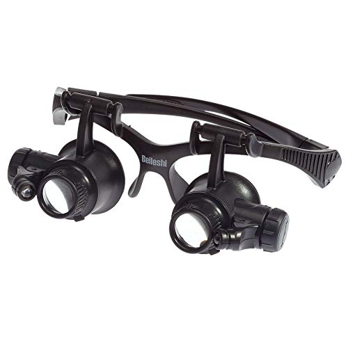 Lai-LYQ Beileshi - Lupa de lupa con luz LED ajustable tipo 10-25X