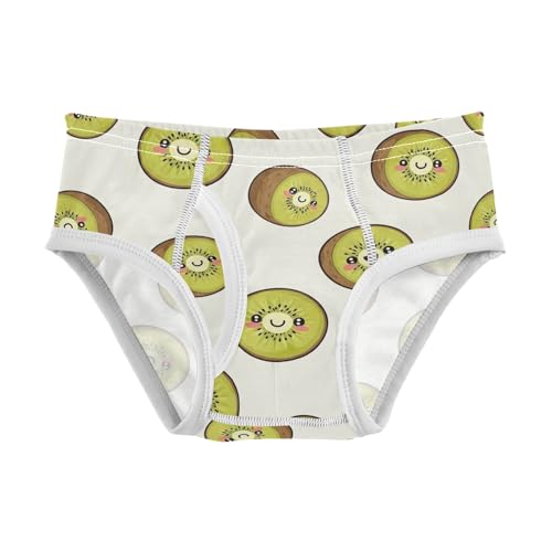 CHIFIGNO Boy Briefs Cute Cartoon Kiwi Beige Toddler Boys Underwear Printed Cotton Underwear Briefs